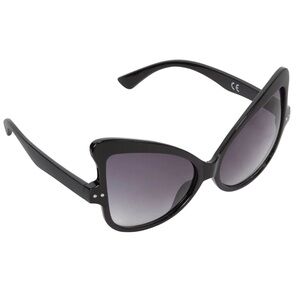 Killstar She’s Spirited Black Cat-Eye Sunglasses with Gradient Lenses